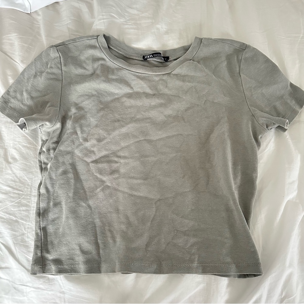 Zara Green Cropped Top
